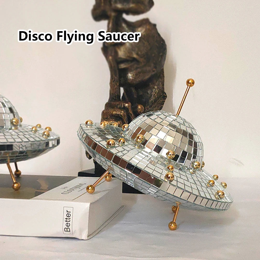 UFO Space World Desk Ornaments Creative Desk Living Room Ornament Art Crafts Funny Home Decor Multipurpose Halloween