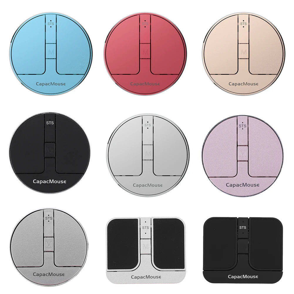 Ultra Thin Wireless Computer Mouse 3 Mode Bluetooth 5.2/2.4G/USB Capacitive Mouse Adjustable DPI with USB Receiver