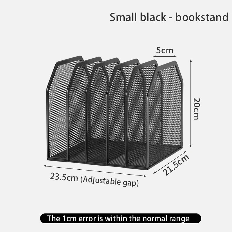 5-Section Vertical Desktop Organizer 5-Section Mesh File Folder Stand Sorter for Office Home Classroom Organization