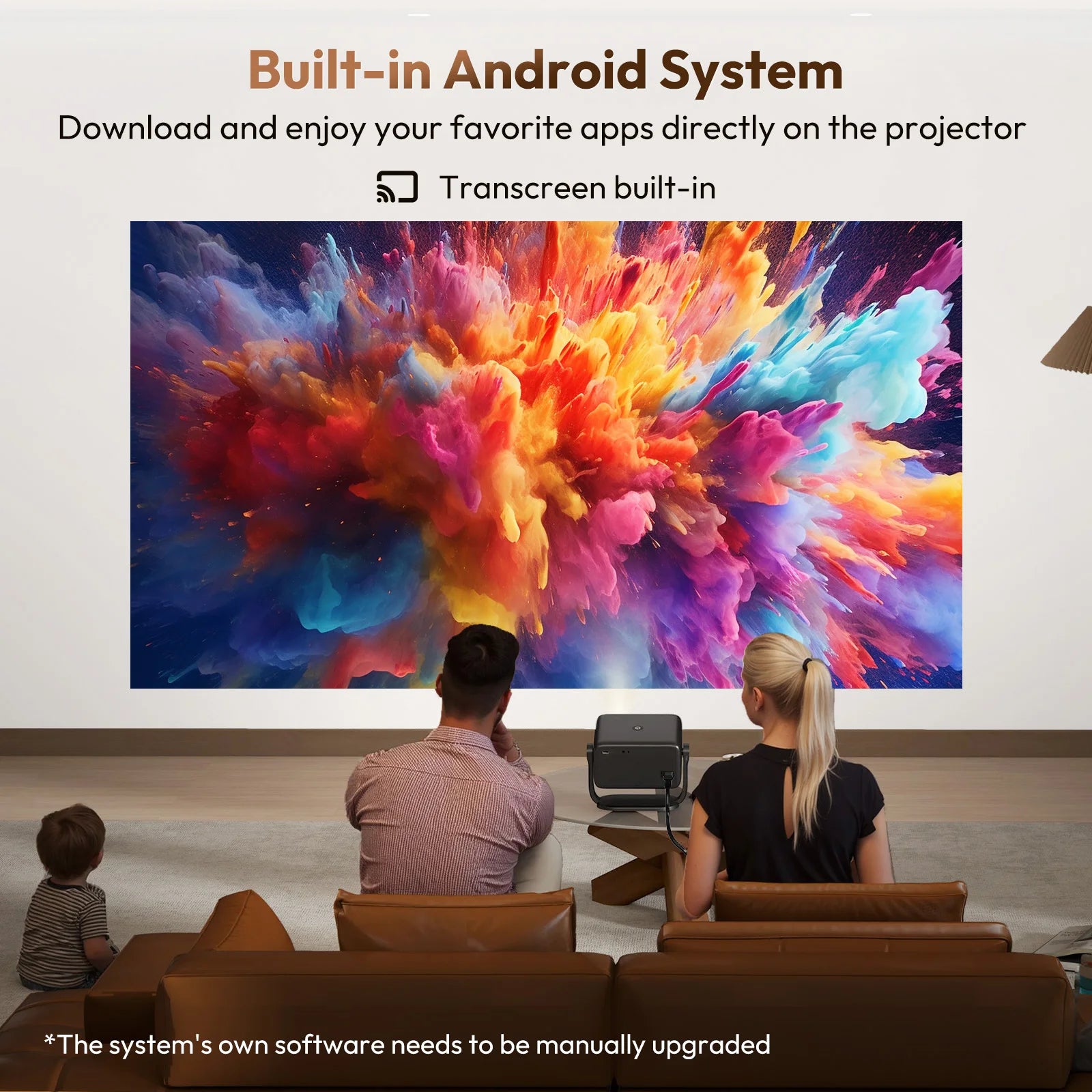 XGODY 4K Native 1080P AUTO Focus WiFi6 Android 11 Projector 500 ANSI HD Home Theater Cinema for Home