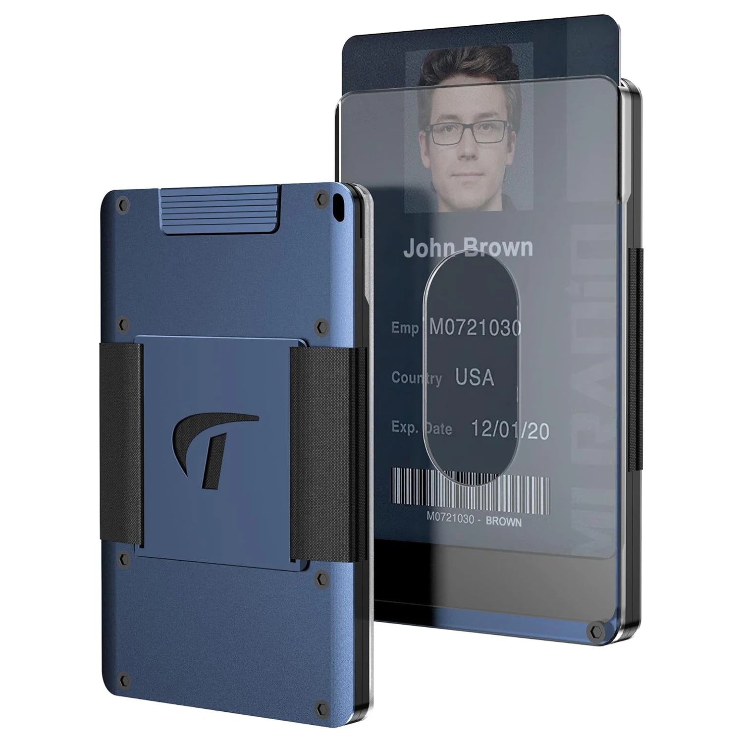 Minimalist Wallet For Men - Aluminum Slim Stretchable Belt Draw-Out Metal Wallet Holds up 15 Cards with Cash Strap,Card