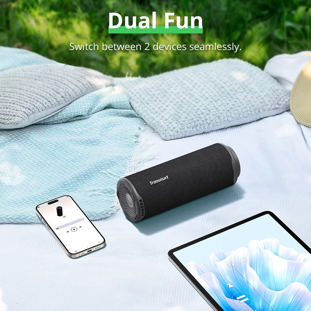 Tronsmart T8 Bluetooth Speaker 40W Outdoor Portable Speaker with Deep Bass SoundPulse Waterproof IPX7 APP Control,for