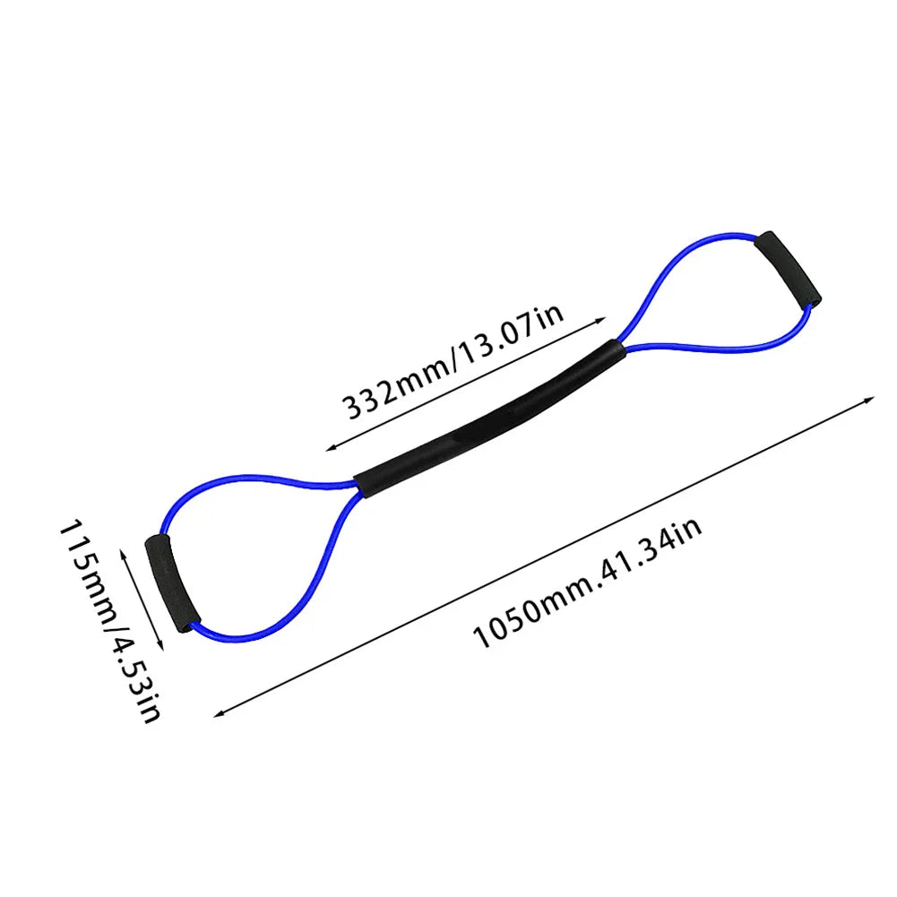 Boxing Resistance Band with Handles Exercise Training Expander Figure 8 Yoga Gym Fitness Pulling Rope for Arm Strength