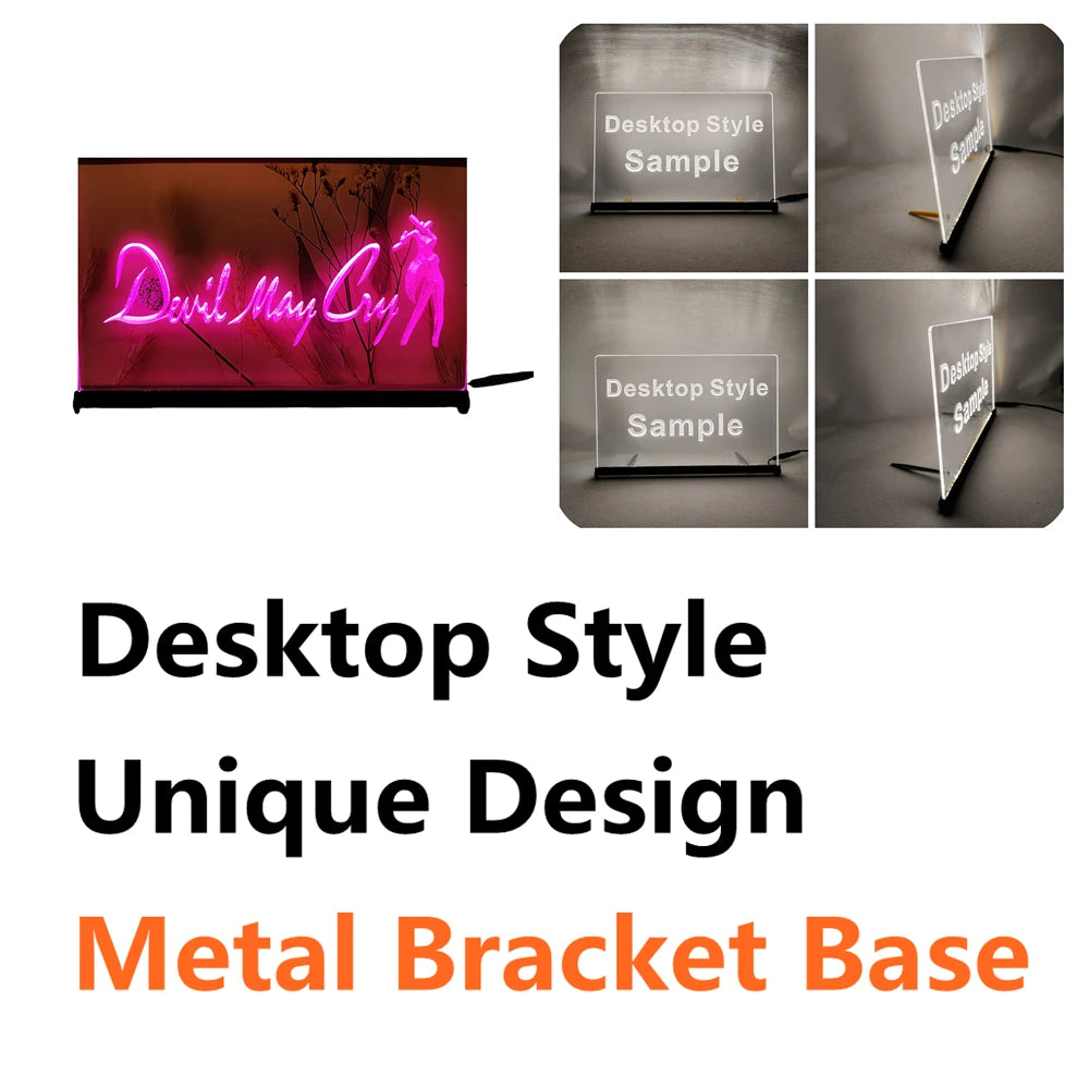 Devil May Cry-3D Carving LED Neon Sign Wall Art for Home,Room,Bedroom,Office,Farmhouse Decor - Pink-Z / EU-30x20cm