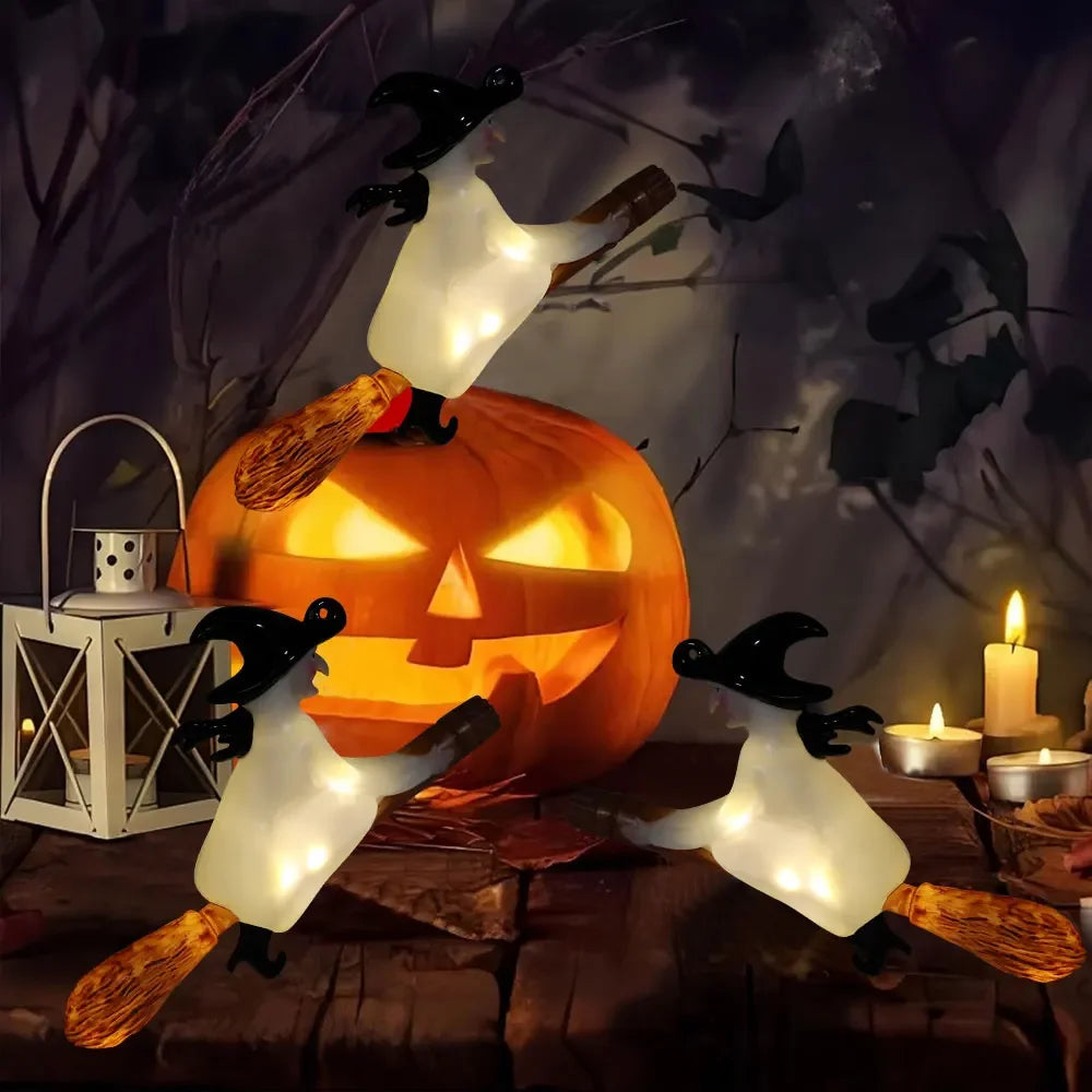 Floating Candles with Wand 12 PCs Magic Hanging Candles Flickering Warm Light Flameless Floating LED Candle Halloween