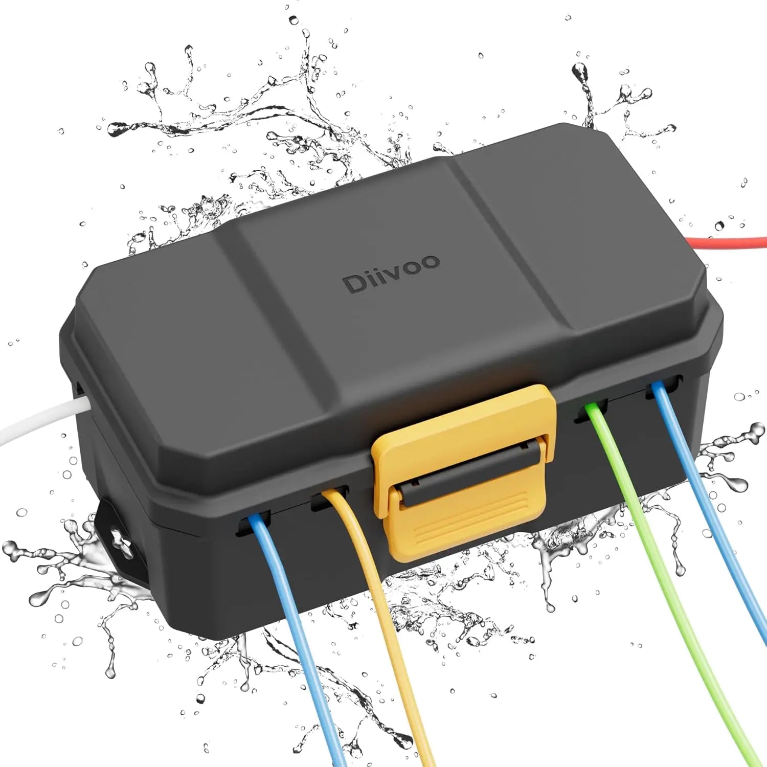 Diivoo Outdoor Waterproof Electrical Box Outside Cable Connection Socket Enclosure for Timers Extension Leads Holiday