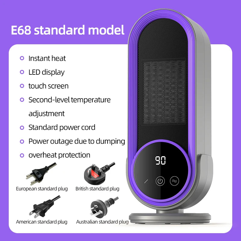 PTC Ceramic Heating For Home Bedroom Office Portable Heater Electric Fan Heater Mini Radiator Desktop Warmer Machine