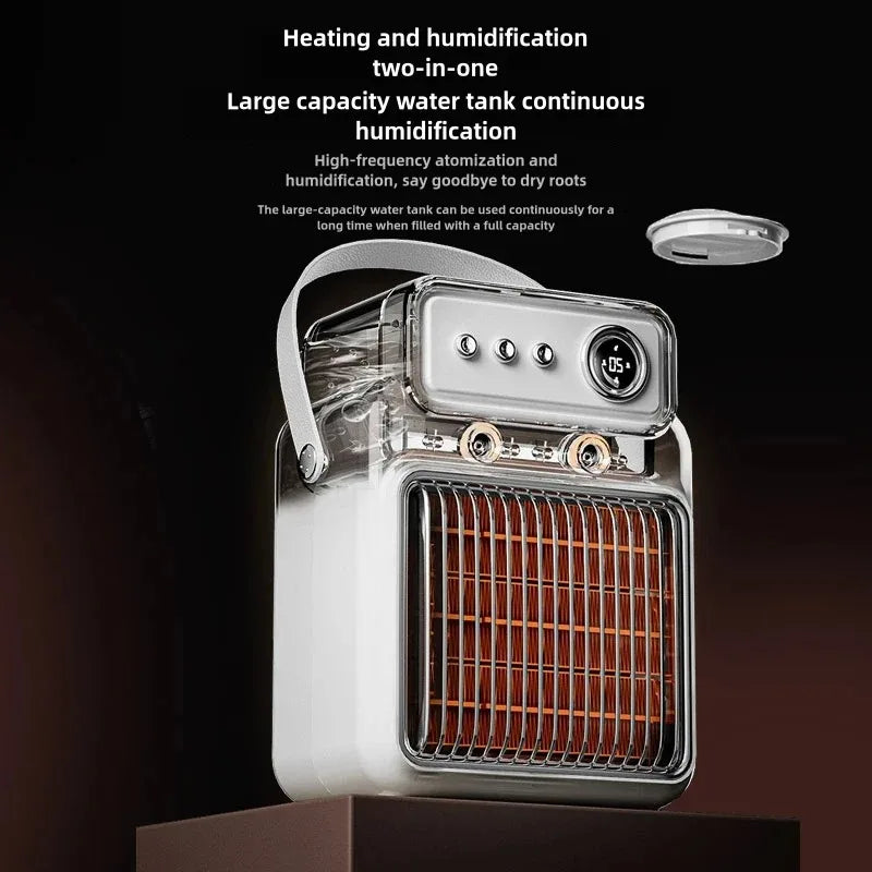 2 in 1 Desktop Electric Heater Humidifier Spray heating Fan Heater Air Humidifier Heating Warm Blower Radiator Home