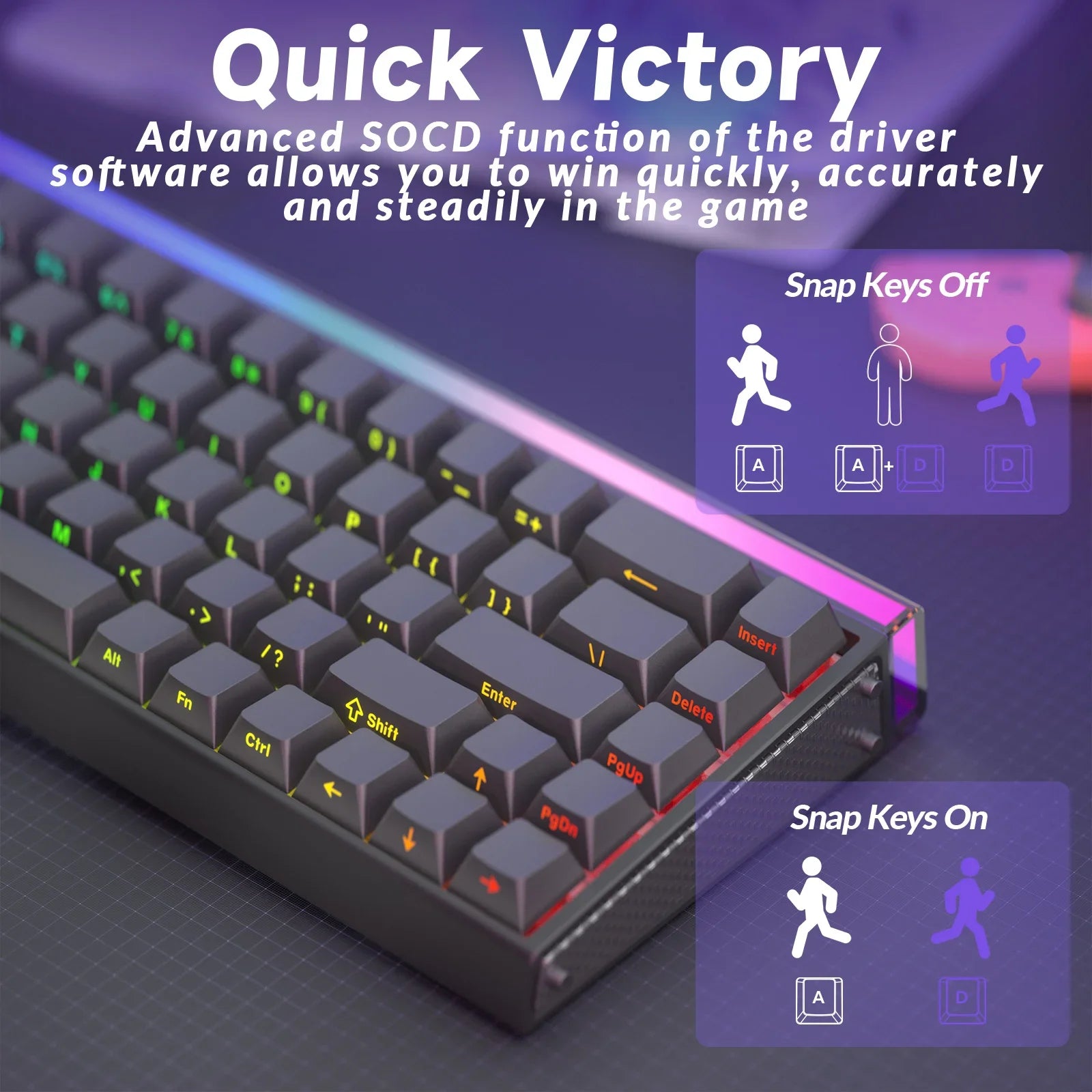 AULA HERO68HE Pro\Ultra Magnetic Gaming Keyboard 75% Magnetic Switch Keyboard Rapid Trigger for Esports PBT High