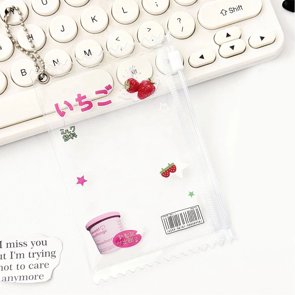 INS Transparent Candy Bag Badge Holder Korean Photocard Holder Display Bag Pendant Idol Photo Card Protective Cover