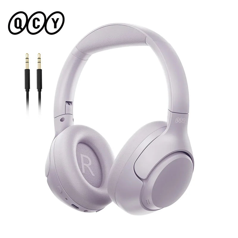 QCY H3 ANC Wireless Headphones Bluetooth 5.4 Hi-Res Audio Over Ear Headset 43dB Hybrid Active Noise Cancellation