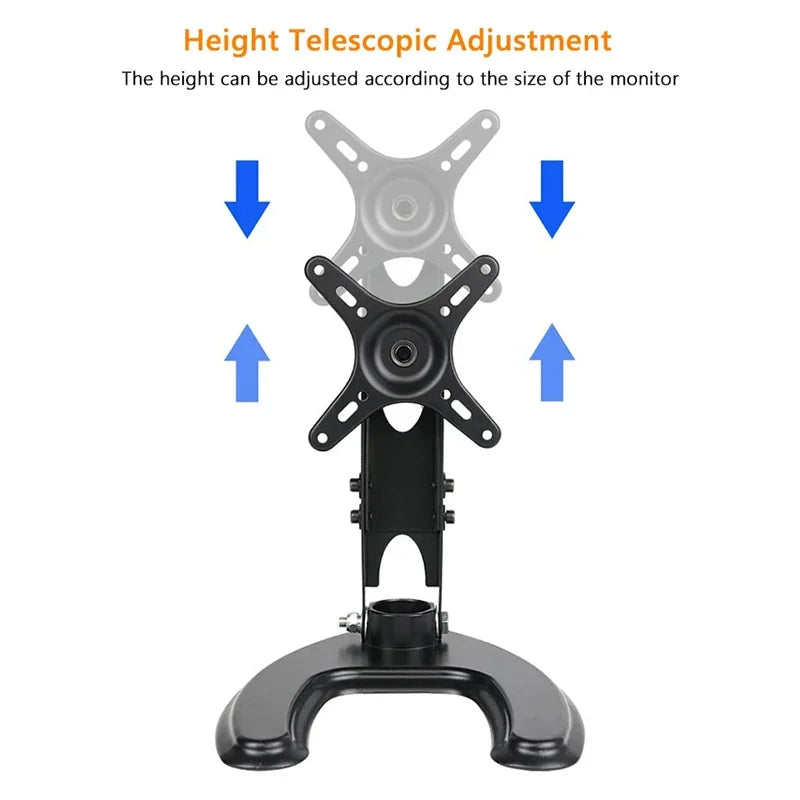 Portable Monitor Stand 14-29 inch Universal Rotating Foldable Desktop PC Display Base Bracket Adjustable Monitor Holder