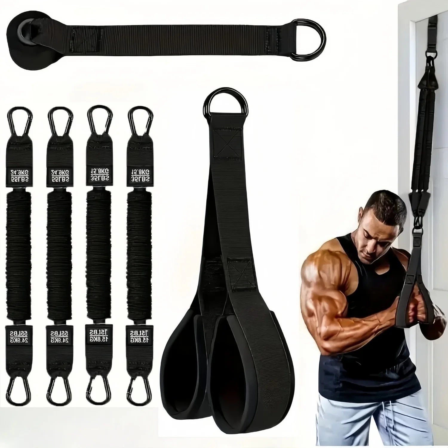 Resistance Band Hanging Set Tension Pull Rope for Men Women Fitness Band Booty Exercise Workout Home Gym Strength