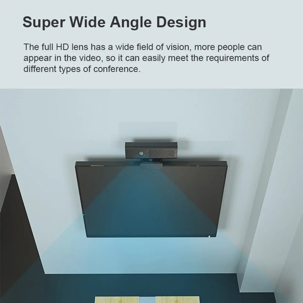 1080P FHD Web Camera 3 in 1 30fps Conference Computer Webcam with Speaker Microphone Web Cam Noise Cancelling for Live