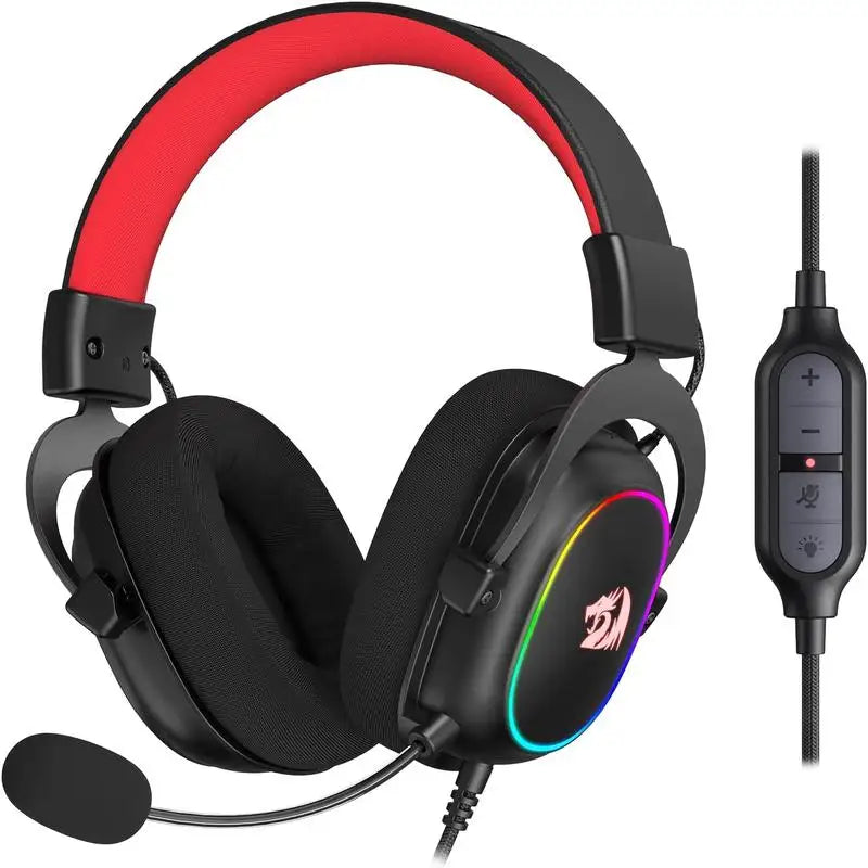 Redragon H510 Zeus-X RGB Wired Backlit Gaming Headset 7.1 Surround Sound Multi Platforms Headphone - black / UNITED