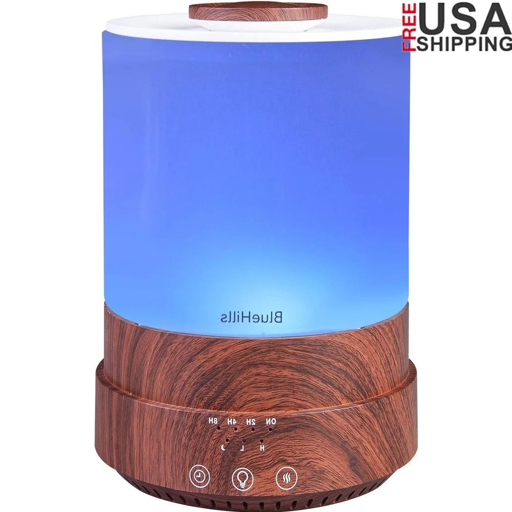 Premium Essential Oil Diffuser Aromatherapy Humidifier Large Room 30 Hours Runtime 7 LED Colors Touch Control Mist Air