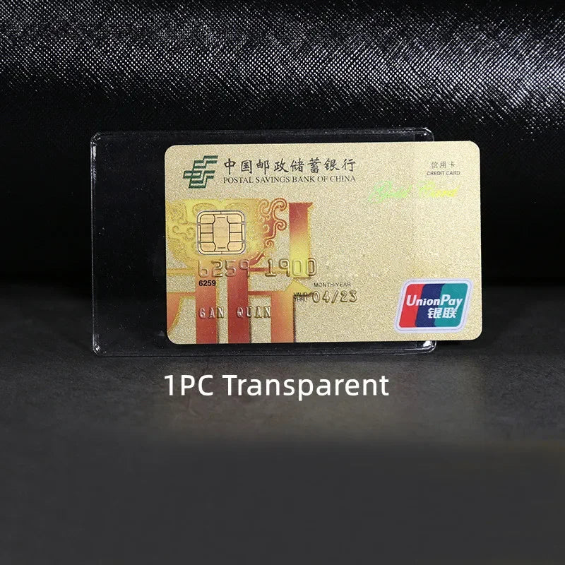 1/5/10pcs PVC Transparent Matte Cards Holder Students Bus ID Cards Protecting Cover Business Bank Credit Card Container