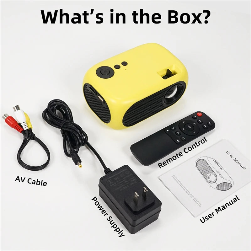 Mini Projector Portable 480*360P USB HDMI Supports 1080P Halloween Children Gift Home Theater Outdoor LED Mini