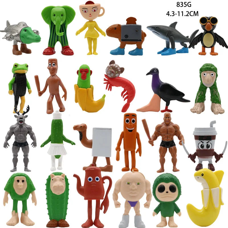 Italian Brainrot AI Animals Tung Tung Tung Sahur Figure Tralalelo Tralala Figurine Doll Toy Desk Decoration Model