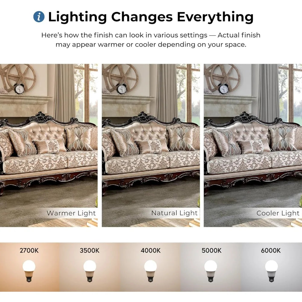 Adelaide Traditional Fabric 3-Piece Sofa Set with Button Tufted Back & Nailhead Trim Accent - Light Brown / United