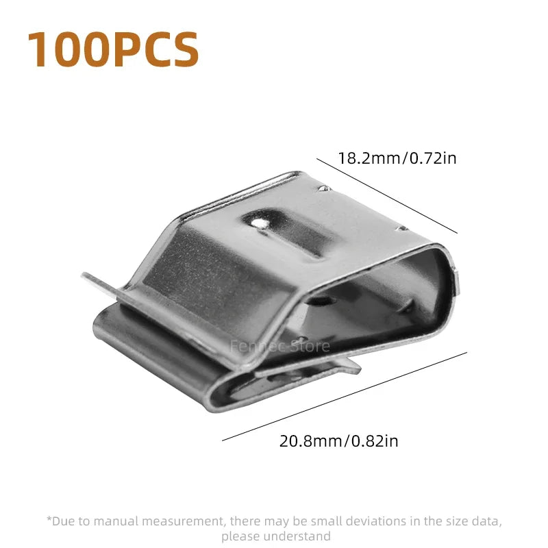 Solar Panel Cable Clips Stainless Steel PV Wire Clip Fixing Clamps 40/50/70/100PCS for PV Module Wire Accommodates 2