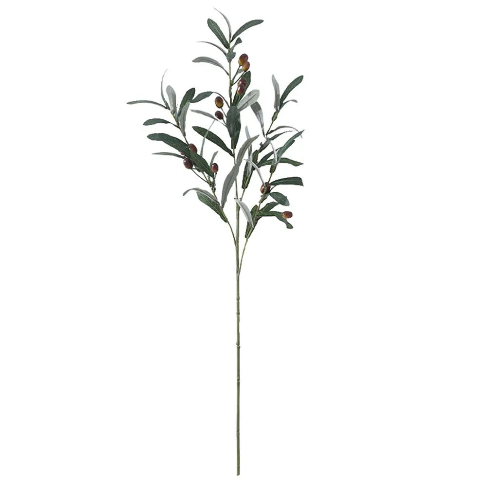 Artificial Olive Branches Leave With Fruits for Home Wedding Decoration Accessories Christmas Diy Vase Green Fake