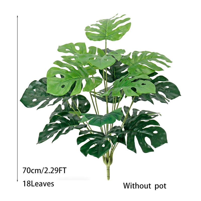 70-150cm Artificial Monstera Tree Fake Palm Plants Plastic Turtle Leafs Tropical Landscape Plants For Home Garden Shop