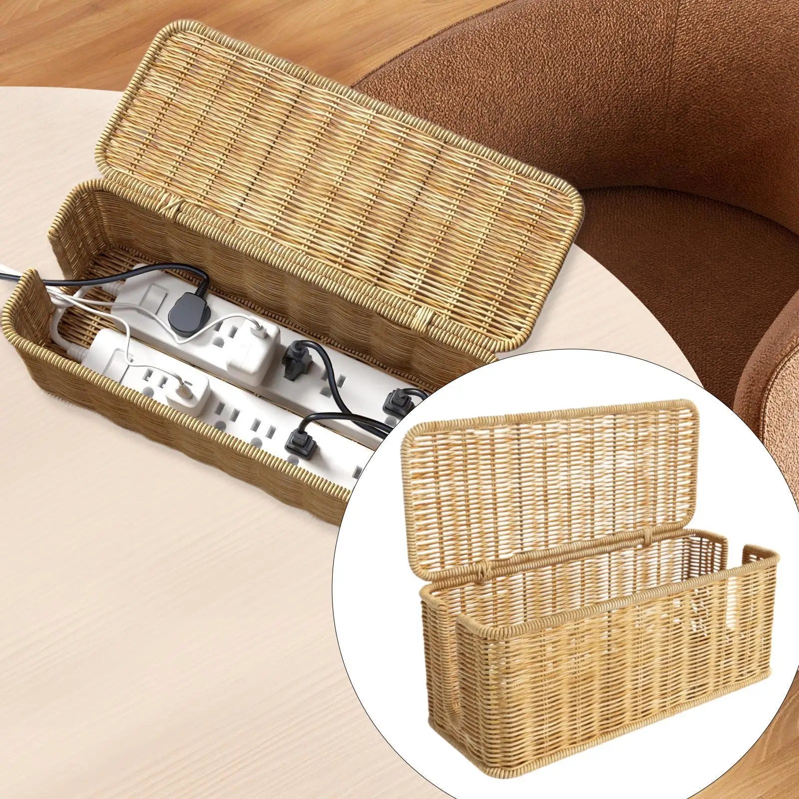 Cable Management Box Cable Organizer 2 Open Slots Dustproof Breathable Box