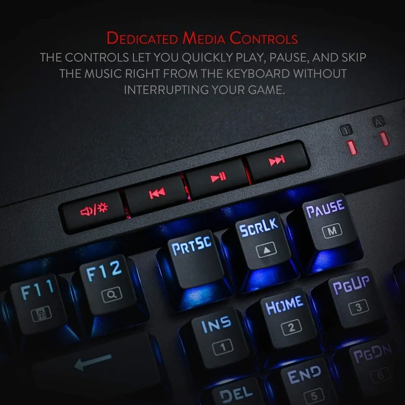 Redragon K580 VATA RGB 104 Keys LED USB Backlit Mechanical Gaming Wired Backlight Computer Keyboard Anti-ghosting