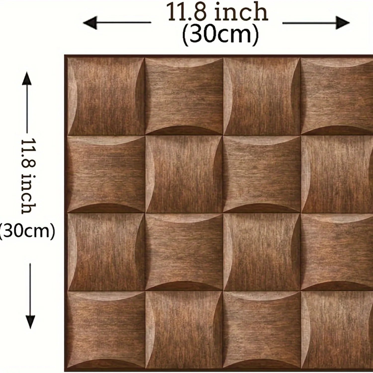 10/20 Pieces of Self-Adhesive 3D Brown Wallpaper - Masonry Wood Grain Style Self-Adhesive Wall Panels Waterproof