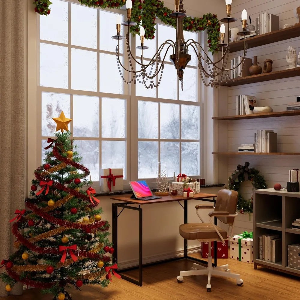 Compact 40-Inch Folding Desk for Minimalist Spaces: Portable and Collapsible Desk for Small Areas - United States