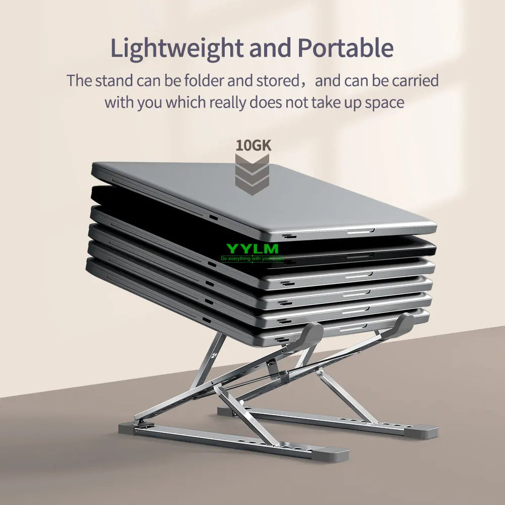 YYLM N8 Laptop Stand Aluminum for Macbook Adjustable Portable More Stabe Laptop Stand Cooling Stand Foldable Notebook