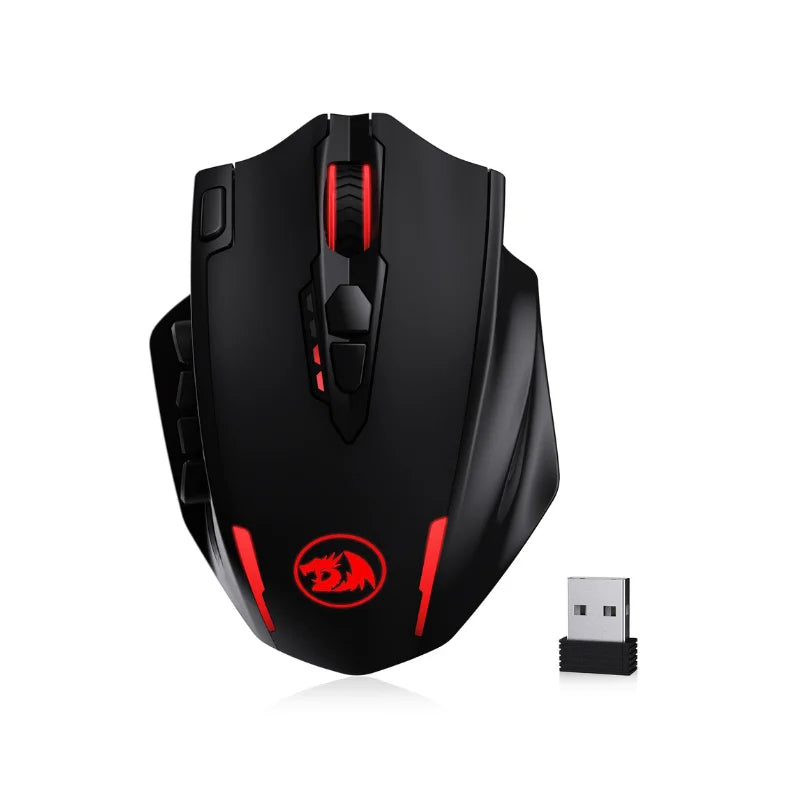Redragon M913 Gaming 16000 DPI Wired 2.4Ghz Wireless RGB Optical Gamer Mice 16 Programmable Buttons Black/White Mouse