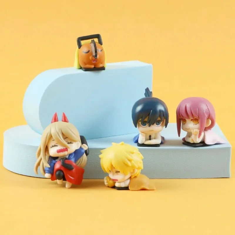 Chainsaw Man Denji Figure Sleeping Aki Decoration Kawaii Action Figurine Power Staue Anime Table Decor Desk Accessories