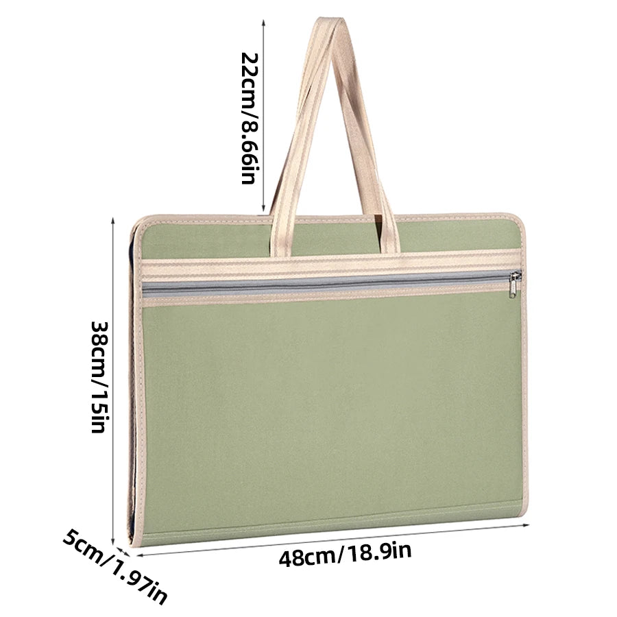 CT Nuclear Magnetic Pack Oxford Cloth A3 File Folder Students Test Paper Clip 13Layers Portable Organ Bag Large