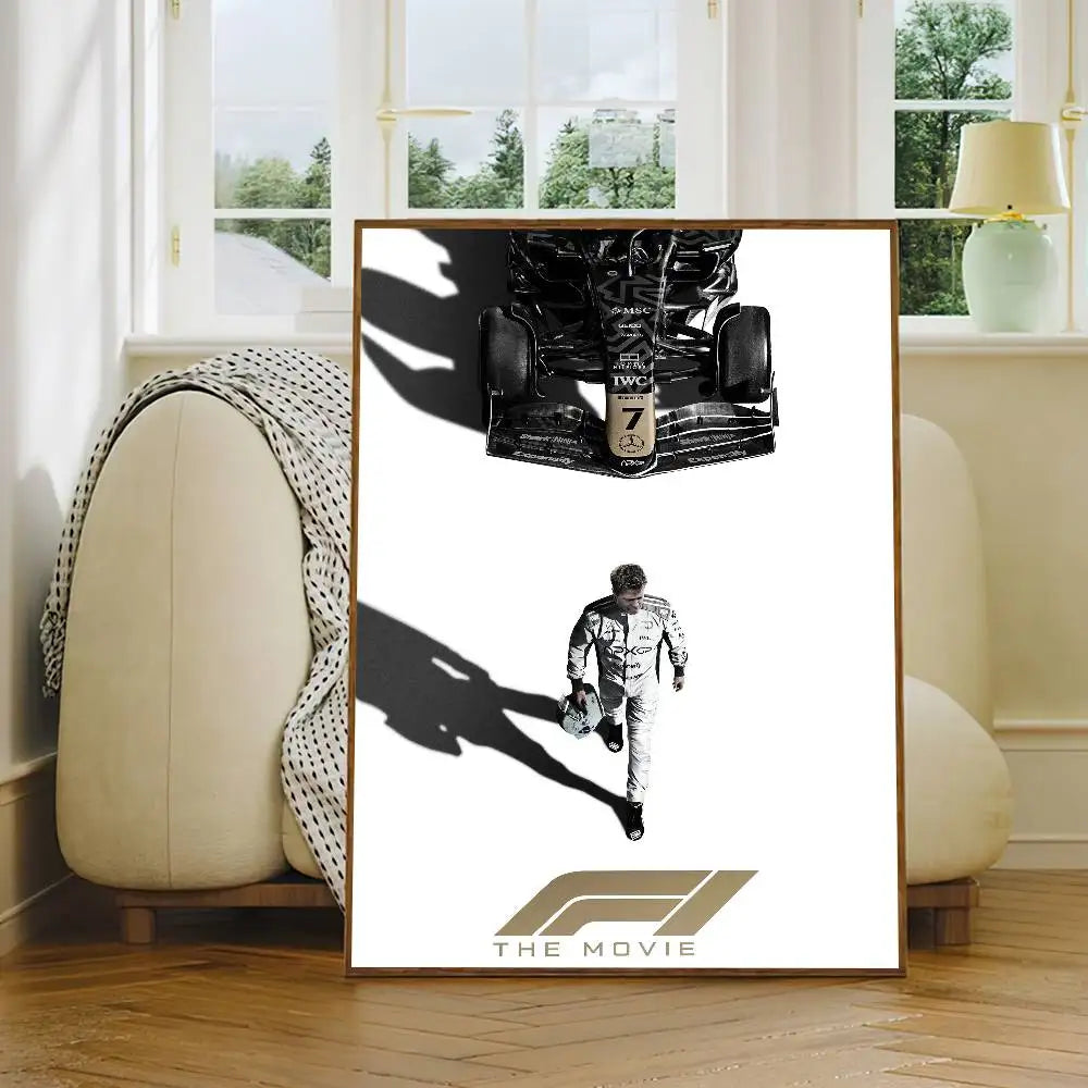 F1 The Movie Poster Self Adhesive Painting Living Room Office Decoration Bedroom Home Wall Sticker Prints