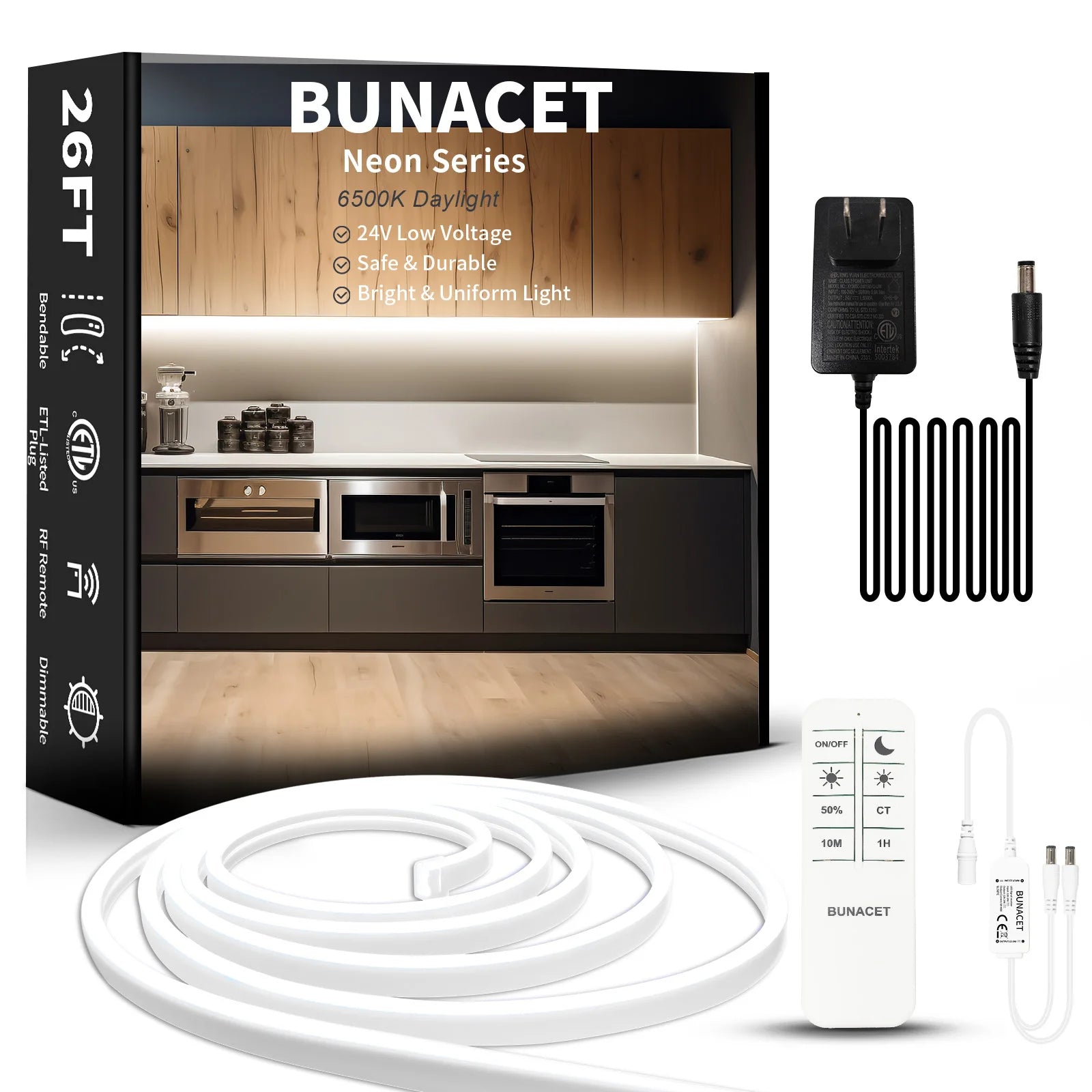 Neon LED Strip 3000K 6500K 8m 16m 24V 120leds/m Flexible Silicone LED Strip Dimmable Waterproof LED Strip For Outdoor