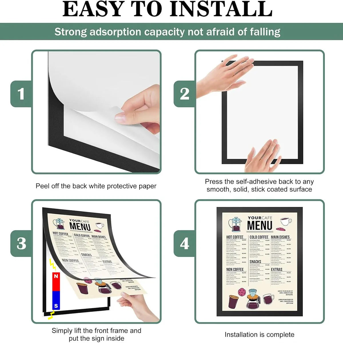 5Pack Magnet Picture Frame Children Art Picture Holder Wall Photo Organizer Display for Home Office