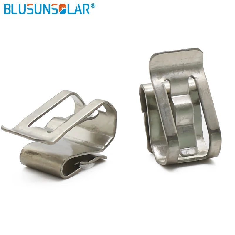 10/50 PCS Stainless Steel Solar PV Cable Clip/Clamp For 2 PV Solar Cable Wire Installation