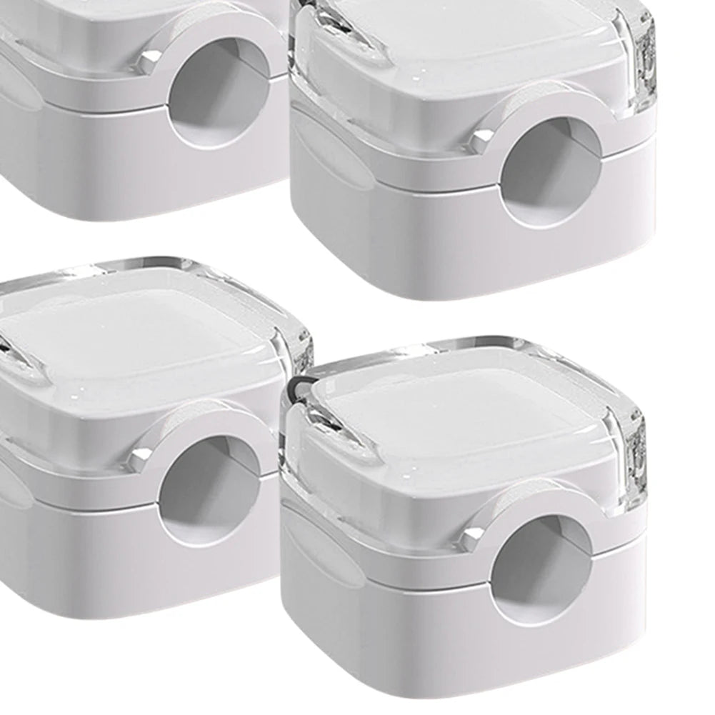 6 Pcs Magnetic Cable Management Clips Strong Adhesive Desk & Wall Mounted Hooks Wire Cable Holder for Phone Data Cable