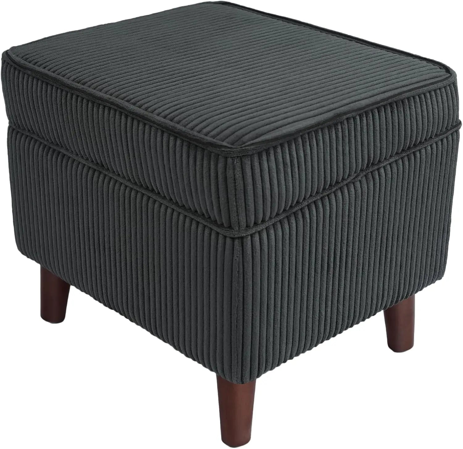 Storage Ottoman with Adjustable Lid Soft Step Stool Footrest and Seat Ottoman Foot Rest for Living Room Bedroom Dorm