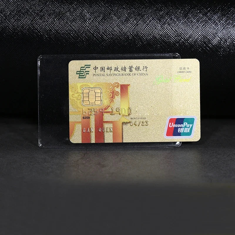 1/5/10pcs PVC Transparent Matte Cards Holder Students Bus ID Cards Protecting Cover Business Bank Credit Card Container