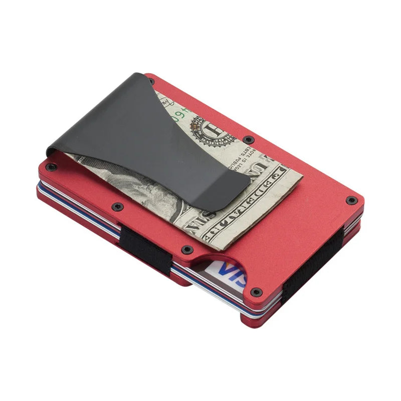 Porta Carte Credito Uomo Business Credit Card Holder Male Wallet Pasjeshouder Purse for Men Minimalist Porte Grise Rfid