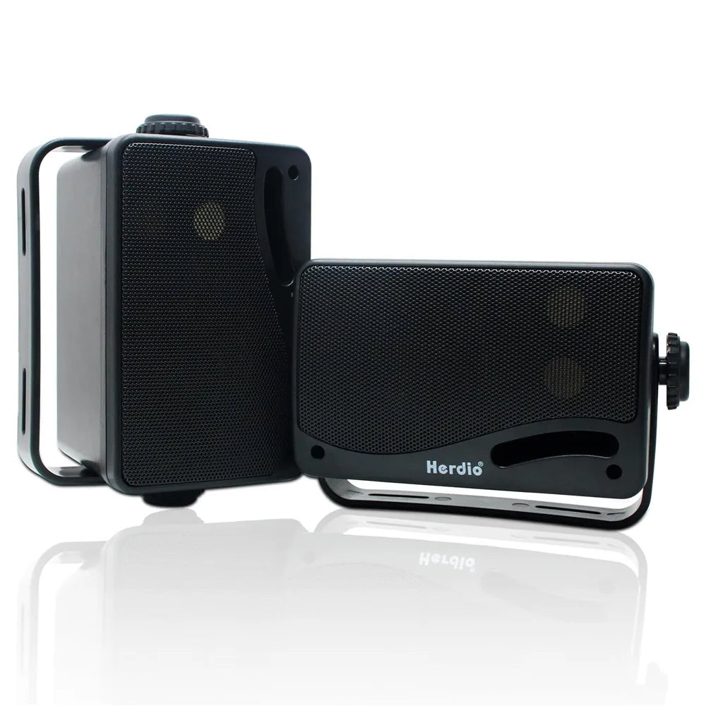 Herdio 3.5’’ Outdoor Bluetooth Speakers Waterproof 200W 3 Way Upgrade Premium Wall Mount Speakers Durable Mountable