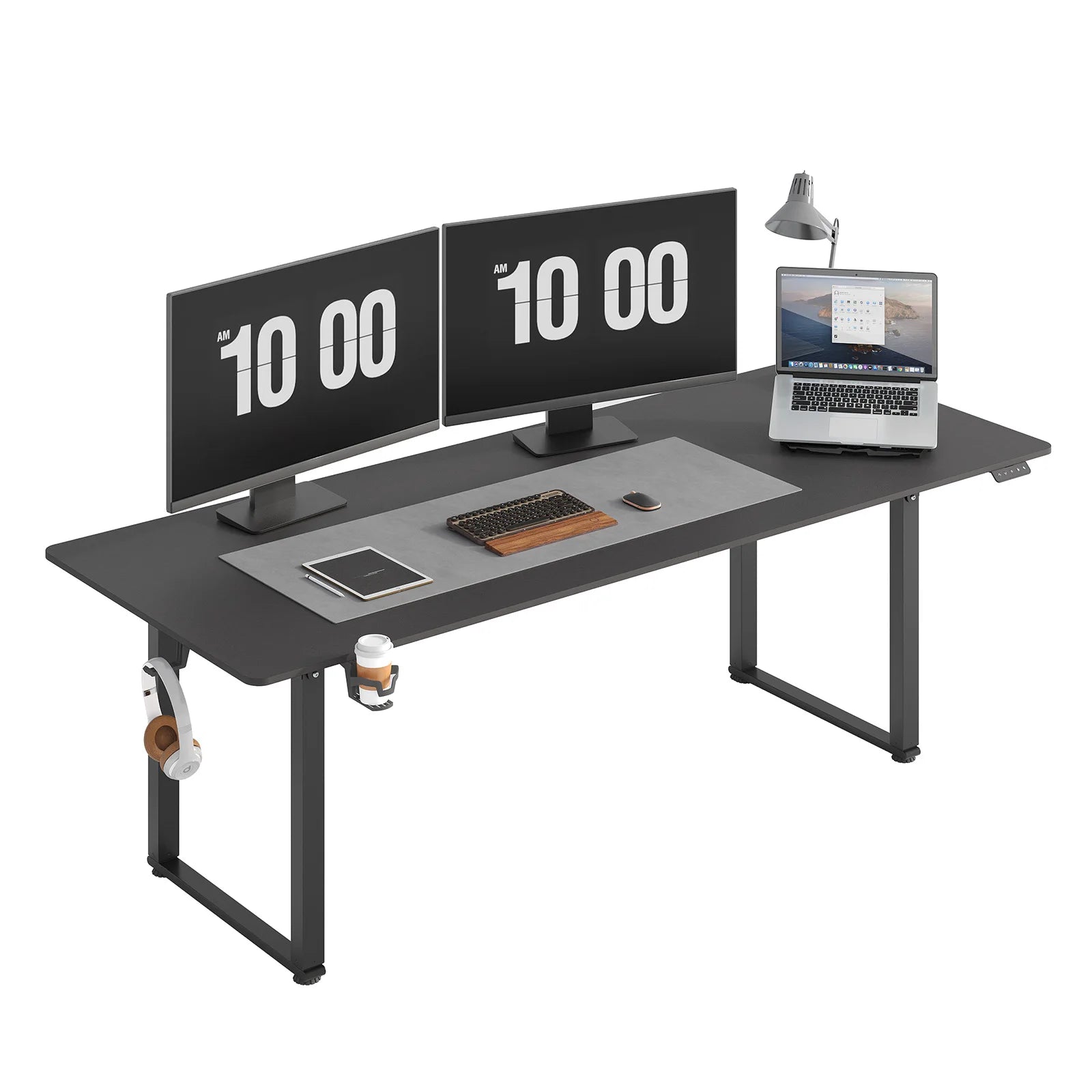 Electric Lifting Table Square Standing Computer Desk Stand Up Desk With 4 Legs Sit Stand Desk Adjustable Height