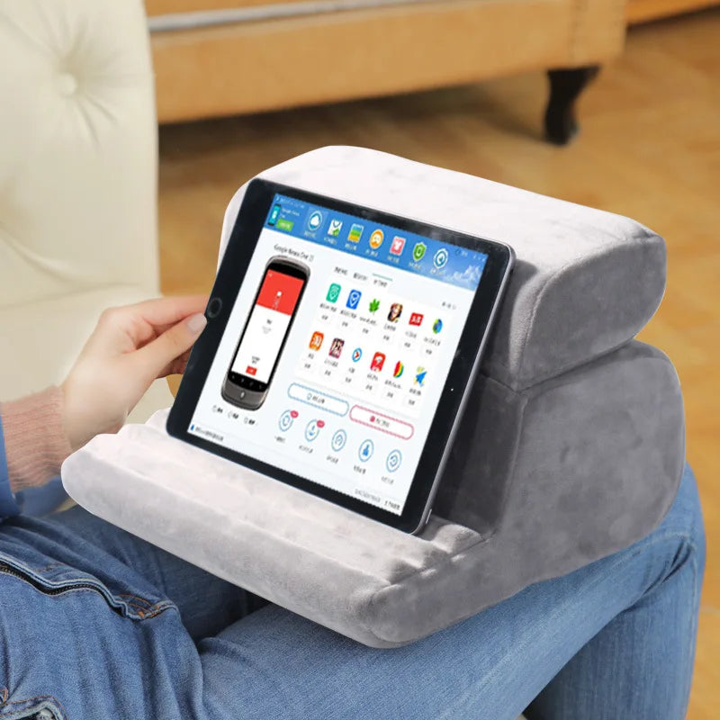 Ergonomic Tablet Stand Pillow for Comfortable Hands-free Reading and Watching TV in Bed