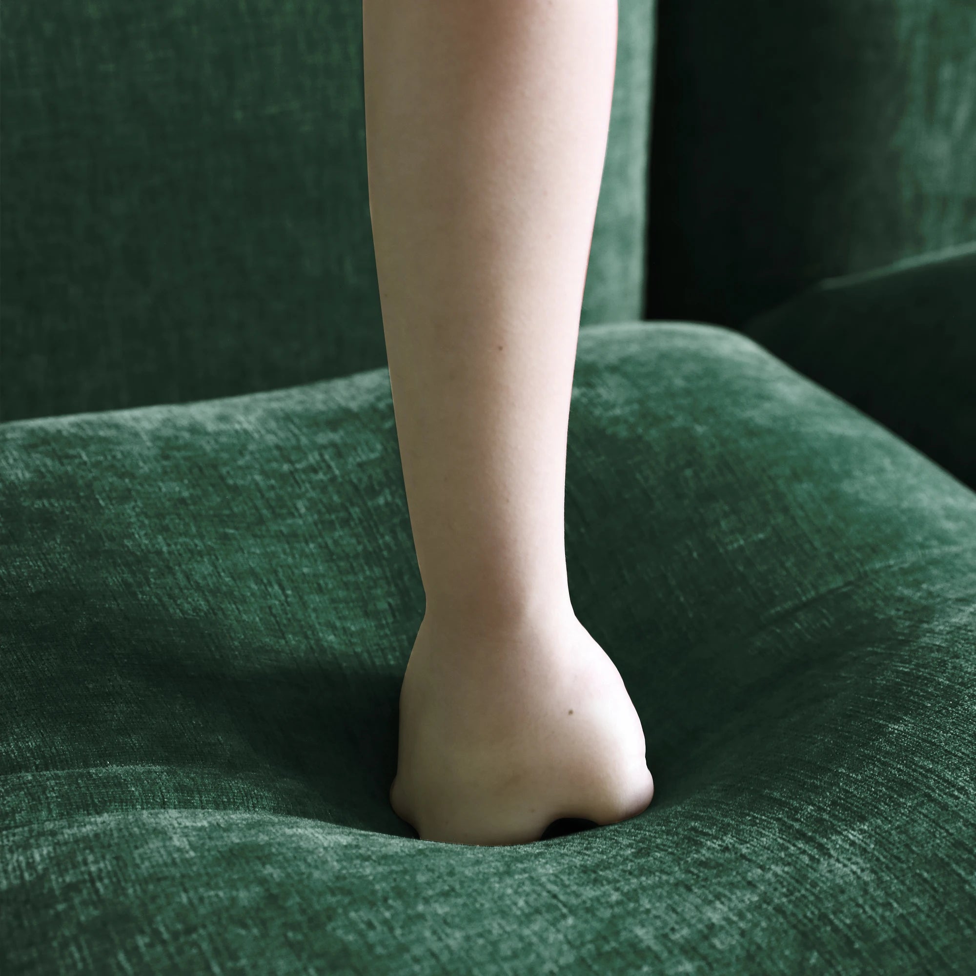 Comfy Chenille Single Accent Chair Deep Seat Couches Mid-Century Sofa 50’’ Plush Sofas Furniture for Small Spaces