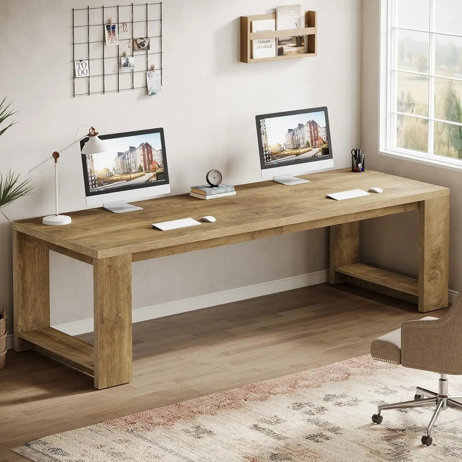 two-person-desk-86-6-inches-extra-long-desk-double-computer-writing-table-all-wood-large-desks-workstation-for-home-office