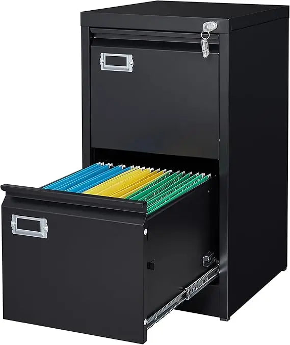 2 Drawer File Cabinet with Lock,Metal Vertical Filing Cabinets for Home Office- Storage A4/F4/Letter/Legal -Assembly