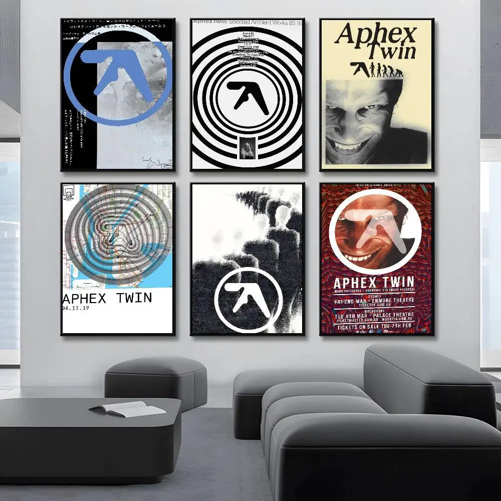 DJ A-Aphex T-Twin Cool Album Poster Multi-Purpose Wall Art for Living Room Bedroom Office Hallway Bar Home Decor Gift